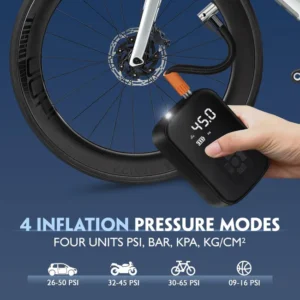 Compresseur à Air Portatif, Mini Pompe à Air Électrique 150PSI Pompe a Velo Electrique avec Écran LCD Numérique pour Moto, Voiture, Balle